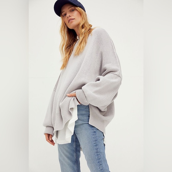 Free People Easy Street Ribbed Oversized Sweater Tunic - Picture 5 of 11
